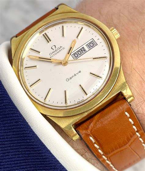 vintage omega geneve day date watch|vintage omega seamaster geneve automatic.